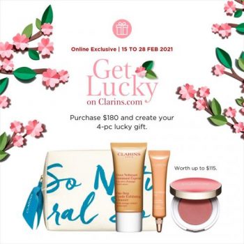 Clarins-Online-Get-Lucky-Promotion--350x350 15-28 Feb 2021: Clarins Online Get Lucky Promotion