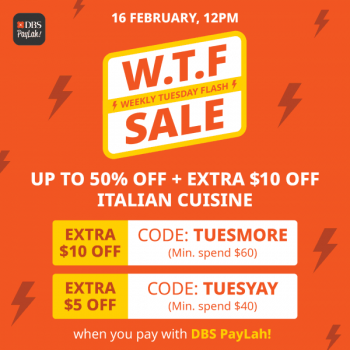 DBS-PayLah-Weekly-Tuesday-Flash-Sale-350x350 16 Feb 2021: DBS PayLah Weekly Tuesday Flash Sale on Chope