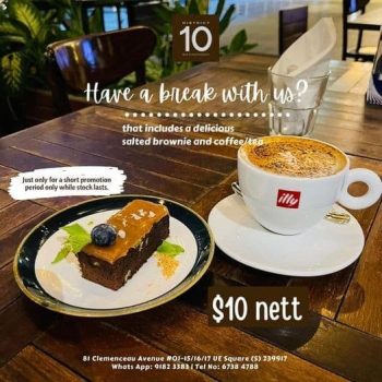 District-10-Bar-Restaurant-Salted-Brownie-And-Coffeetea-Promotion-350x350 25 Feb 2021 Onward: District 10 Bar & Restaurant Salted Brownie And Coffee/tea Promotion at UE Square