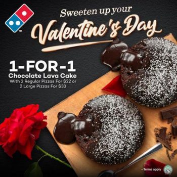 Dominos-Pizza-Valentines-Day-1-For-1-Promotion-350x350 19-28 Feb 2021: Domino's Pizza Valentine's Day 1-For-1 Promotion