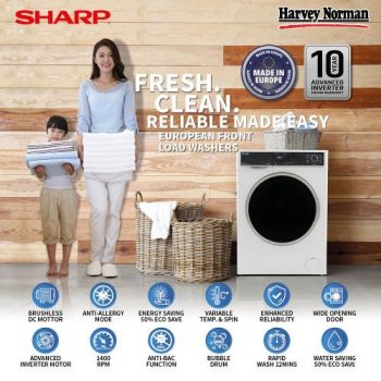 Harvey-Norman-Sharp-Front-Load-Washers-Promotion-350x350 19-28 Feb 2021: Harvey Norman Sharp Front Load Washers Promotion