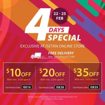 Isetan-Online-4-Days-Special-Sale-350x350 22-25 Feb 2021: Isetan Online 4 Days Special Sale