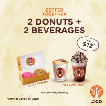 J.Co-Donuts-Coffee-2-Donuts-And-2-Drinks-Promotion-350x350 16 Feb 2021 Onward: J.Co Donuts & Coffee 2 Donuts And 2 Drinks Promotion at Bugis+