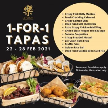 Le-Fusion-1-For-1-Tapas-Promotion-350x350 22-28 Feb 2021: Le Fusion 1 For 1 Tapas Promotion