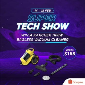Shopee-Karcher-1100W-Bagless-Vacuum-Cleaner-VC3-Yellow-Giveaways-350x350 14-16 Feb 2021: Shopee Super Tech Show