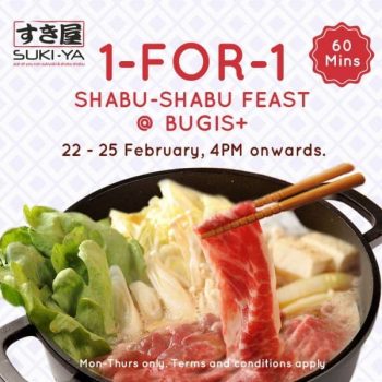 Suki-Ya-1-For-1-Promotion-350x350 22-25 Feb 2021: Suki-Ya 1 For 1 Promotion at Bugis+