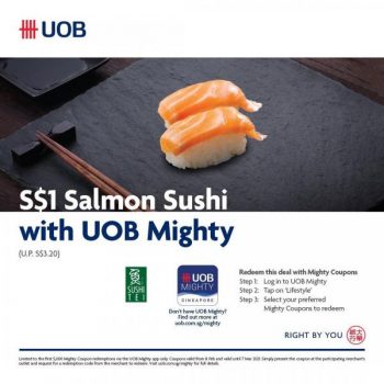 Sushi-Tei-1-Salmon-Sushi-Promotion-with-UOB-Mighty-350x350 19 Feb-7 Mar 2021: Sushi Tei $1 Salmon Sushi Promotion with UOB Mighty