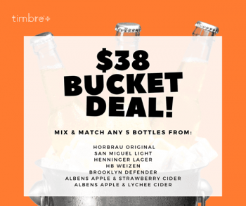 Timbre-Bucket-DealTimbre-Bucket-Deal-350x293 26 Feb 2021 Onward: BottleShop Bucket Deal at Timbre+