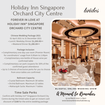 Blissful-Brides-Online-Wedding-Show-at-Holiday-Inn-Singapore-Orchard-City-350x350 13-14 Mar 2021: Blissful Brides Online Wedding Show at Holiday Inn Singapore Orchard City