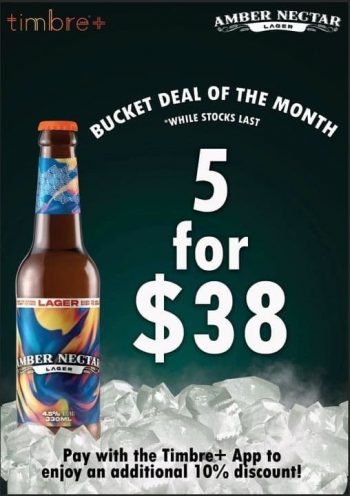 Bottle-Shop-Amber-Nectar-Lager-Bucket-Deal-of-the-Month-Promotion-at-Timbre-350x496 5-31 March 2021: Bottle Shop Amber Nectar Lager Bucket Deal of the Month Promotion at Timbre+