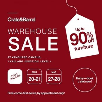CRATE-AND-BARREL-Warehouse-Sale-350x350 12-28 March 2021: CRATE AND BARREL Warehouse Sale