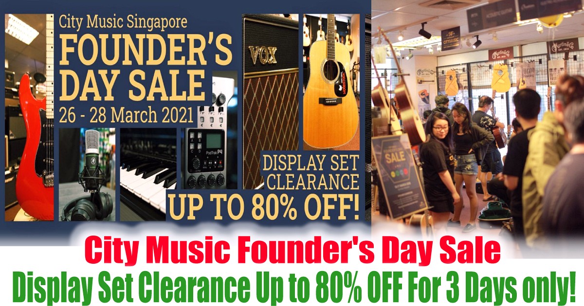 City-Music-Founder-Day-Warehouse-Clearance-Sale-2021-Singapore-SG 26-28 Mar 2021: City Music Founder's Day Sale! Display Set Clearance Up to 80% OFF!