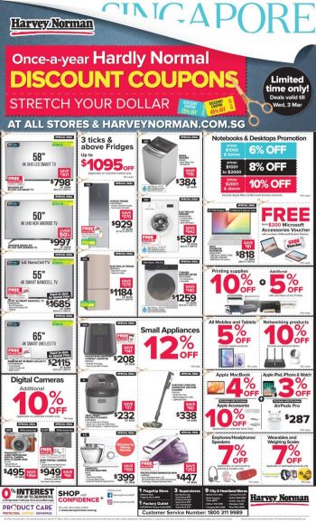 Harvey-Norman-Once-a-year-Hardly-Normal-Discount-Coupons-Promotion-350x578 27 Feb-5 Mar 2021: Harvey Norman Once-a-year Hardly Normal Discount Coupons Promotion
