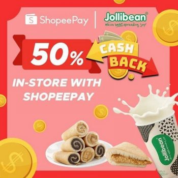 Jollibean-50-Cashback-Promo-with-ShopeePay-350x350 25 Mar 2021 Onward: Jollibean 50% Cashback Promo with ShopeePay