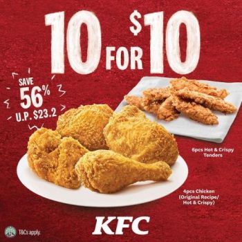 KFC-10-For-10-Promotion--350x350 29 Mar 2021 Onward: KFC 10 For $10 Promotion
