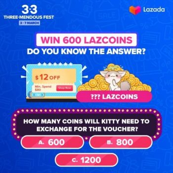 Lazada-12-Voucher-Giveaways-350x350 1-4 March 2021: Lazada $12 Voucher Giveaways