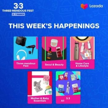 Lazada-3.3-Three-Mendous-Fest-350x350 3-7 March 2021: Lazada 3.3 Three-Mendous Fest