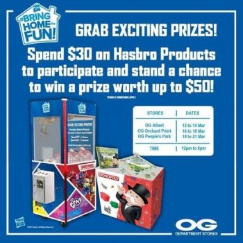 OG-March-School-Holidays-Promotion-350x350 12-21 March 2021: Hasbro March School Holidays Promotion at OG