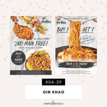 One-Raffles-Place-Buy-1-And-Get-1-Free-Promotion-350x350 1-5 March 2021: Gin Khao Buy 1 And Get 1 Free Promotion at One Raffles Place