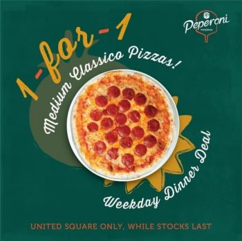 Peperoni-Pizzeria-1-for-1-Medium-Classico-Pizzas-Promotion-350x349 30 Mar-30 Apr 2021: Peperoni Pizzeria 1-for-1 Medium Classico Pizzas Promotion
