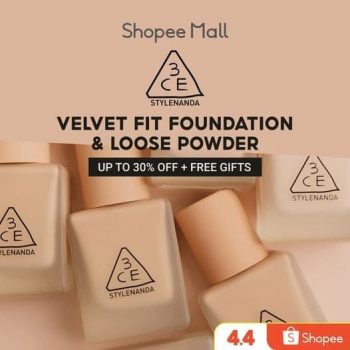 Shopee-Velvet-Fit-Foundation-Loose-Powder-Sale-350x350 29 Mar 2021: 3CE Velvet Fit Foundation & Loose Powder Sale on Shopee