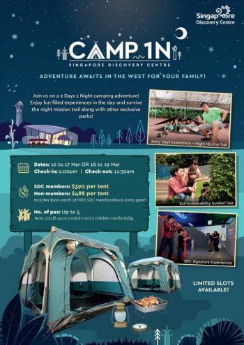 Singapore-Discovery-Centre-2-Days-1-Night-Camping-Adventure--350x495 4 Mar 2021 Onward: Singapore Discovery Centre  2 Days 1 Night Camping Adventure