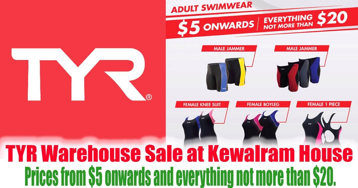 TYR-Warehouse-Sale-2021 29 Mar-11 Apr 2021: TYR Warehouse Sale! From $5 Onwards! Everything Not More Than $20!