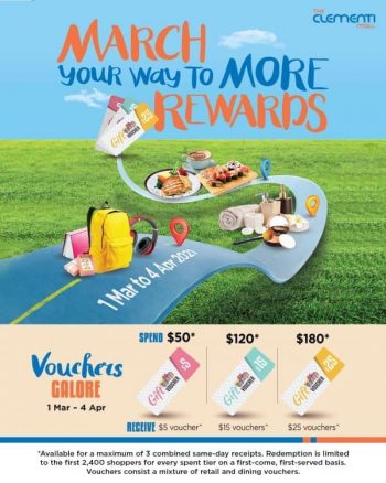 The-Clementi-Mall-March-Way-to-More-Rewards-Promotion-350x438 2 Mar-4 Apr 2021: The Clementi Mall March Way to More Rewards Promotion