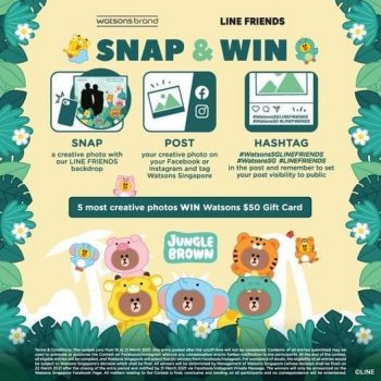 Watsons-SNAP-WIN-Giveaway-with-LINE-FRIENDS-350x350 16-21 Mar 2021: Watsons SNAP & WIN Giveaway with LINE FRIENDS