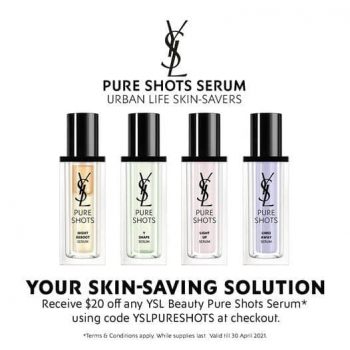 BHG-Pure-Shot-Serum-Promotion-350x350 19-30 Apr 2021: YSL Beauty Pure Shot Serum Promotion at BHG
