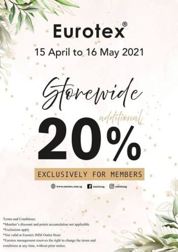 Eurotex-Exclusive-Storewide-Additional-Promotion-350x495 15-16 Apr 2021: Eurotex Exclusive Storewide Additional Promotion