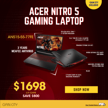 Gain-City-Acer-Nitro-5-Gaming-Laptop-Promotion-350x350 23 Apr 2021 Onward: Gain City Acer Nitro 5 Gaming Laptop Promotion