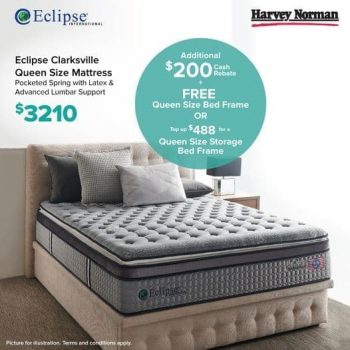 Harvey-Norman-Free-Queen-Size-Bed-Frame-Promotion-350x350 10 Apr 2021 Onward: Eclipse Free Queen Size Bed Frame Promotion at Harvey Norman