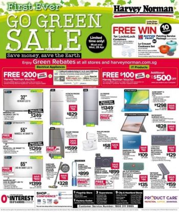 Harvey-Norman-GREEN-REBATES-on-First-Ever-Go-Green-Sale-350x416 23-28 Apr 2021: Harvey Norman GREEN REBATES on First Ever Go Green Sale