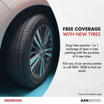 Honda-Free-1-to-1-Exchange-of-Tyres-Promo-350x350 1 Apr 2021 Onward: Honda  Free 1 to 1 Exchange of Tyres Promo