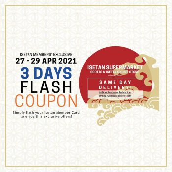 ISETAN-Supermarket-Flash-Coupon-Promotion-350x350 27-29 Apr 2021: ISETAN Supermarket Flash Coupon Promotion