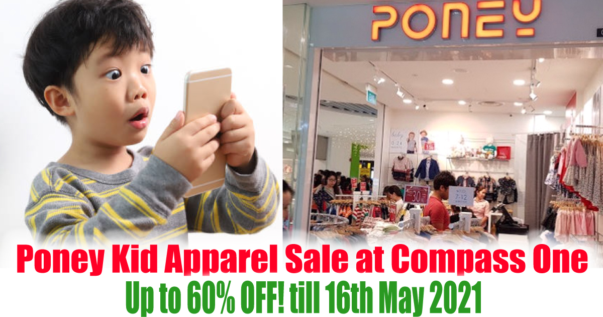 Poney-Warehouse-Sale-2021-Singapore-Clearance-Kids-Apparels-Compass-One-Children-Fashion-Offers 16 Apr-16 May 2021: Poney Kid Apparel Sale at Compass One! Up to 60% OFF!