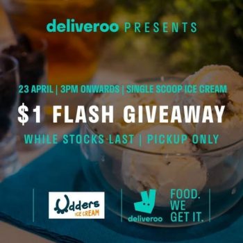 Udders-Ice-Cream-1-Flash-Deal-with-Deliveroo-350x350 23 Apr 2021 Onward: Udders Ice Cream $1 Flash Deal with Deliveroo