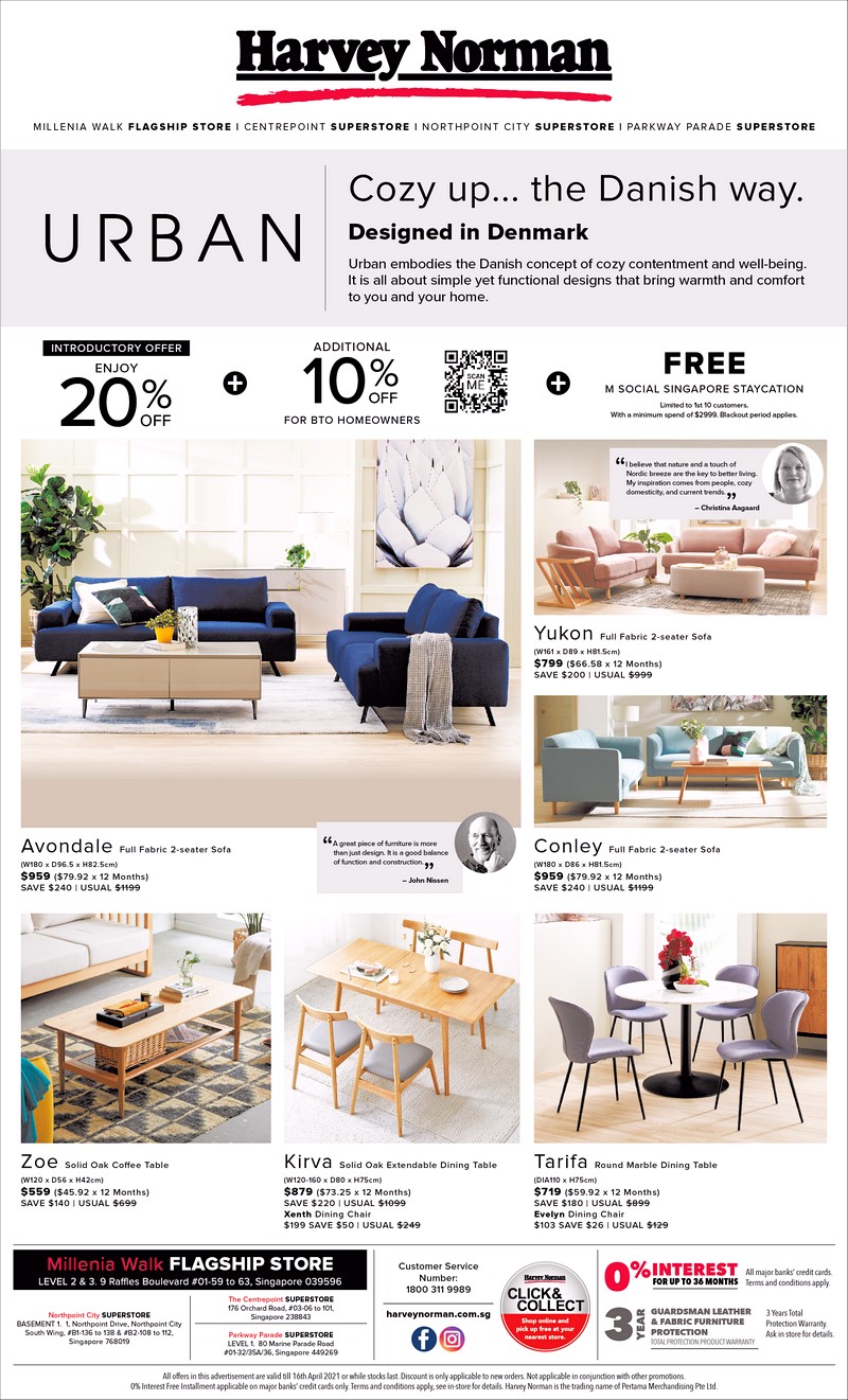 Urban-Furniture-Launch_10-April-2021 19-23 Apr 2021: Harvey Norman Exclusive Bid Brand Sale! Up to 65% OFF!