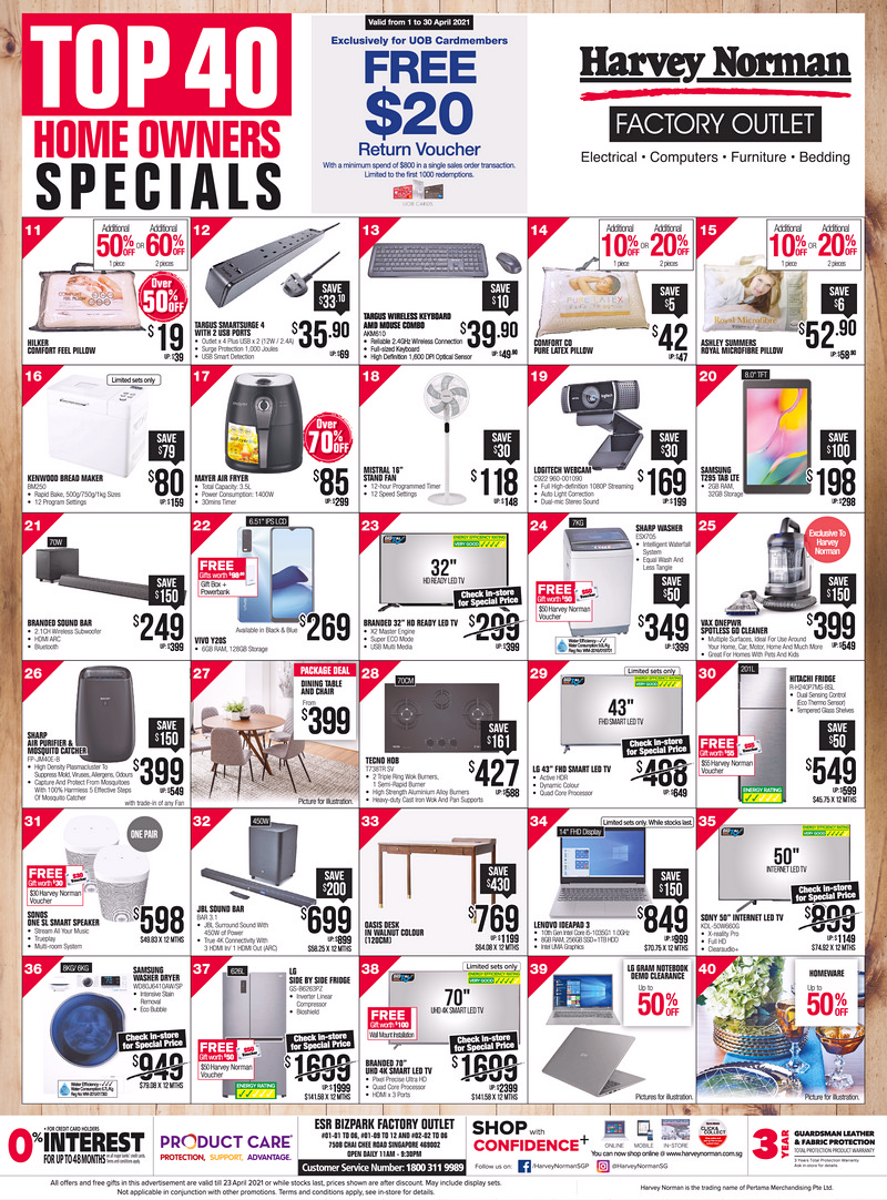 Viva_14-April-2021 19-23 Apr 2021: Harvey Norman Exclusive Bid Brand Sale! Up to 65% OFF!