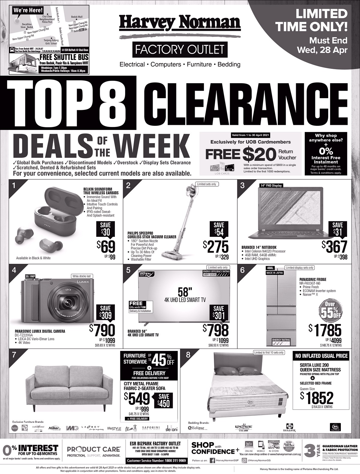 Viva_23-April-2021 26 Apr 2021 Onward: Harvey Norman Factory Outlet Clearance Sale at ESR BizPark