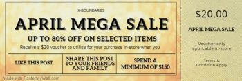 X-Boundaries-Mega-April-Clearance-Sale-350x117 10 Apr 2021 Onward: X-Boundaries Mega April Clearance Sale