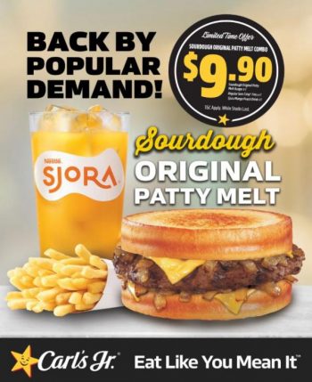 Carls-Jr.-Sourdough-Original-Patty-Melt-Burger-Promotion-350x429 12 May 2021 Onward: Carl's Jr. Sourdough Original Patty Melt Burger Promotion