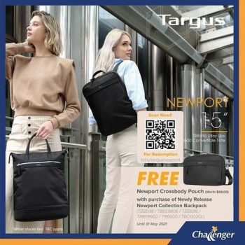 Challenger-Targus-Newport-Collection-Backpack-Promotion-350x350 13-31 May 2021: Challenger Targus Newport Collection Backpack Promotion