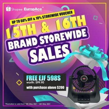 EuropAce-Brand-Storewide-Sales--350x350 15-16 May 2021: EuropAce Brand Storewide Sales on Shopee