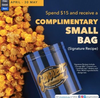 Garrett-Popcorn-Complimentary-Small-Bag-Promotion-350x344 29 Apr-30 May 2021: Garrett Popcorn Complimentary Small Bag Promotion