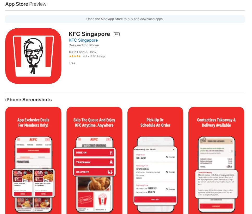 KFC-Singapore-on-the-App-Store 7-30 May 2021: KFC App Exclusive Promotion! Save 54% OFF your Fried Chicken Box Meal!