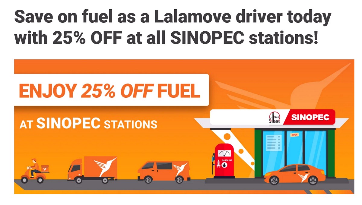 Lalamove-Sinopec-X-Lalamove-Fuel-Discount 21 May-3 Jun 2021: Sinopec at Woodlands New Petrol station Promotion! 21% OFF Instant opening Exceptional Rebate on their Opening Offers