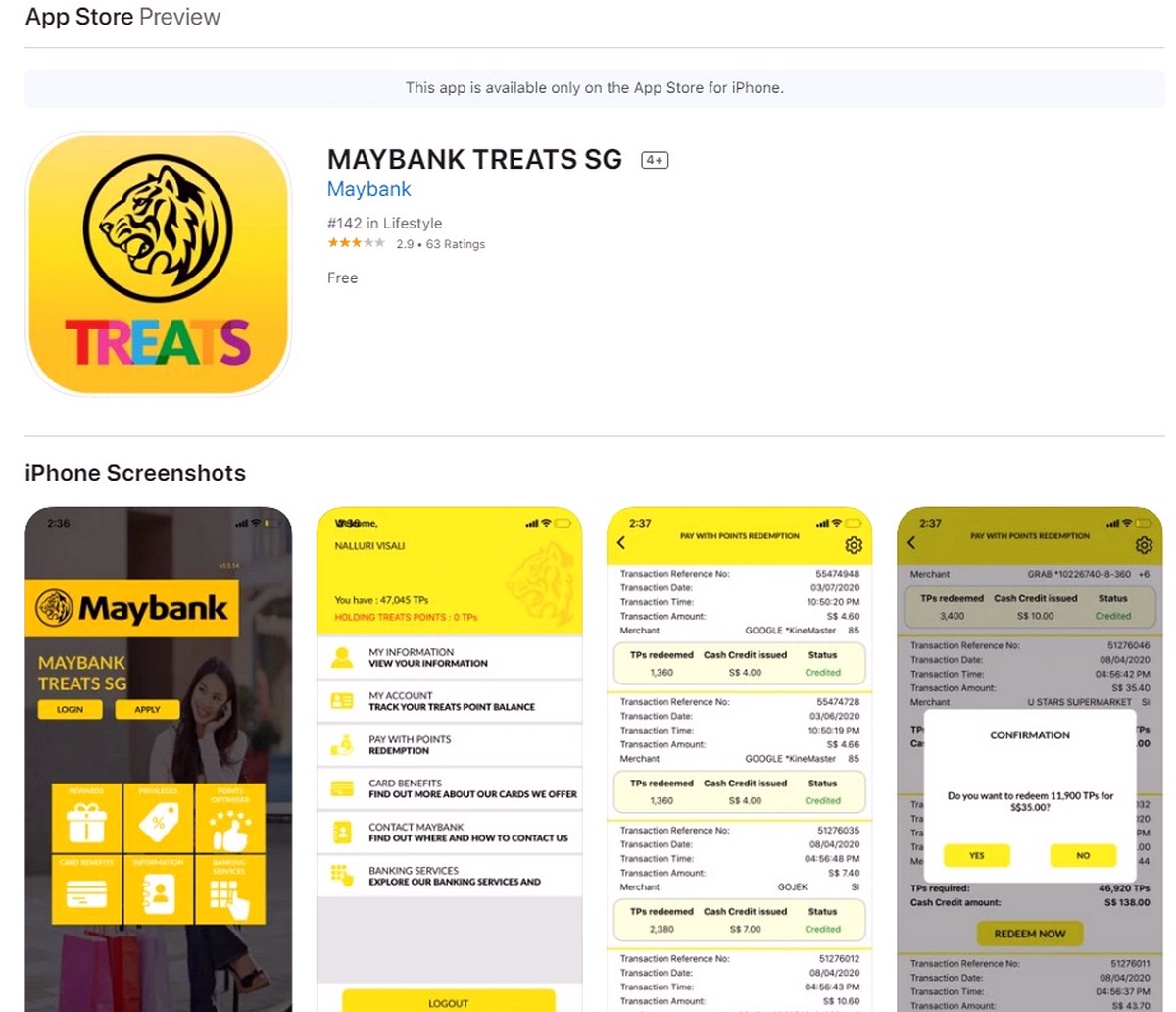 MAYBANK-TREATS-SG-on-the-App-Store Now till 20 Jun 2021: Get Your FREE Gong Cha Caramel Pearls Milk Tea with Maybank TREATS SG App