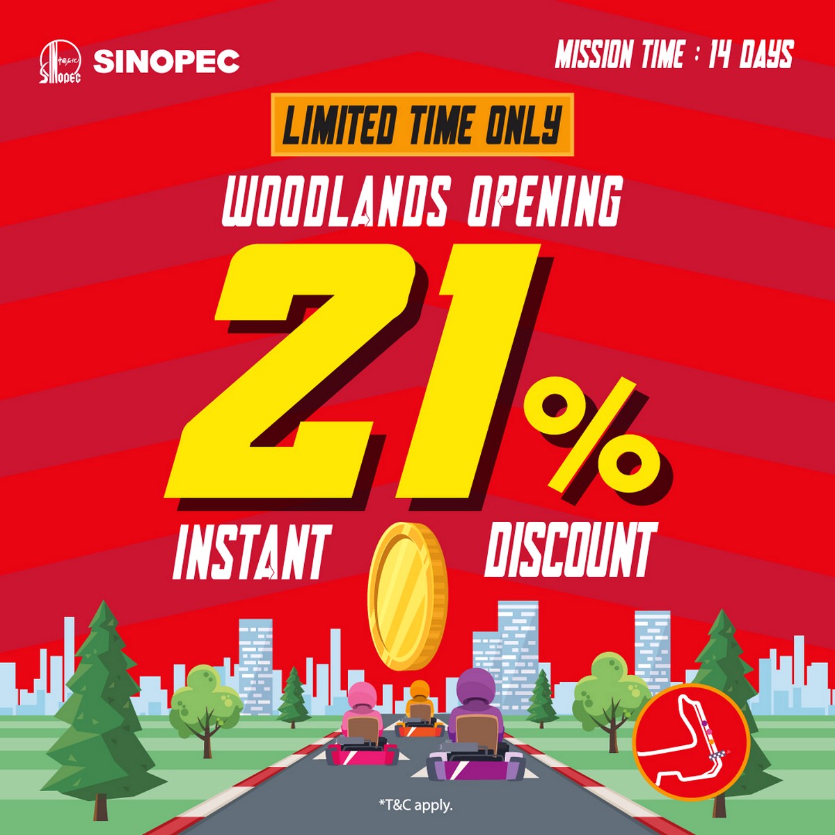 Sinopec-Opening-Promotion-woodlands-2021-Singapore-Petrol-Offers 21 May-3 Jun 2021: Sinopec at Woodlands New Petrol station Promotion! 21% OFF Instant opening Exceptional Rebate on their Opening Offers